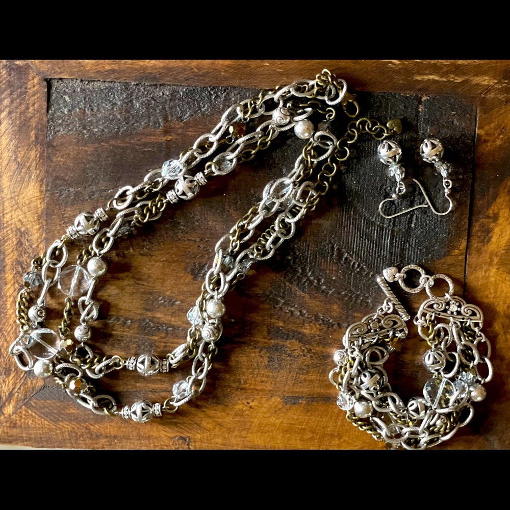 Brighton necklace, bracelet, earring set